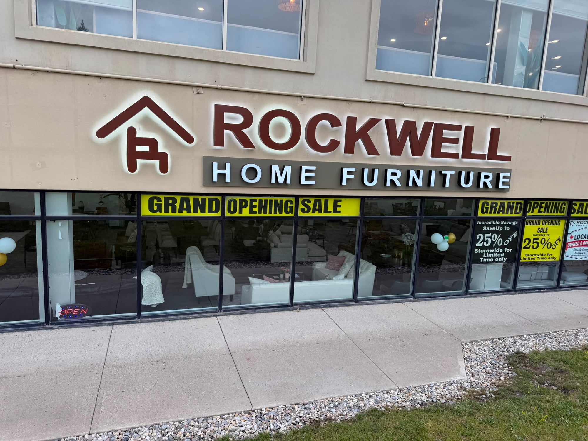 The Rockwell Home Furniture storefront and showroom